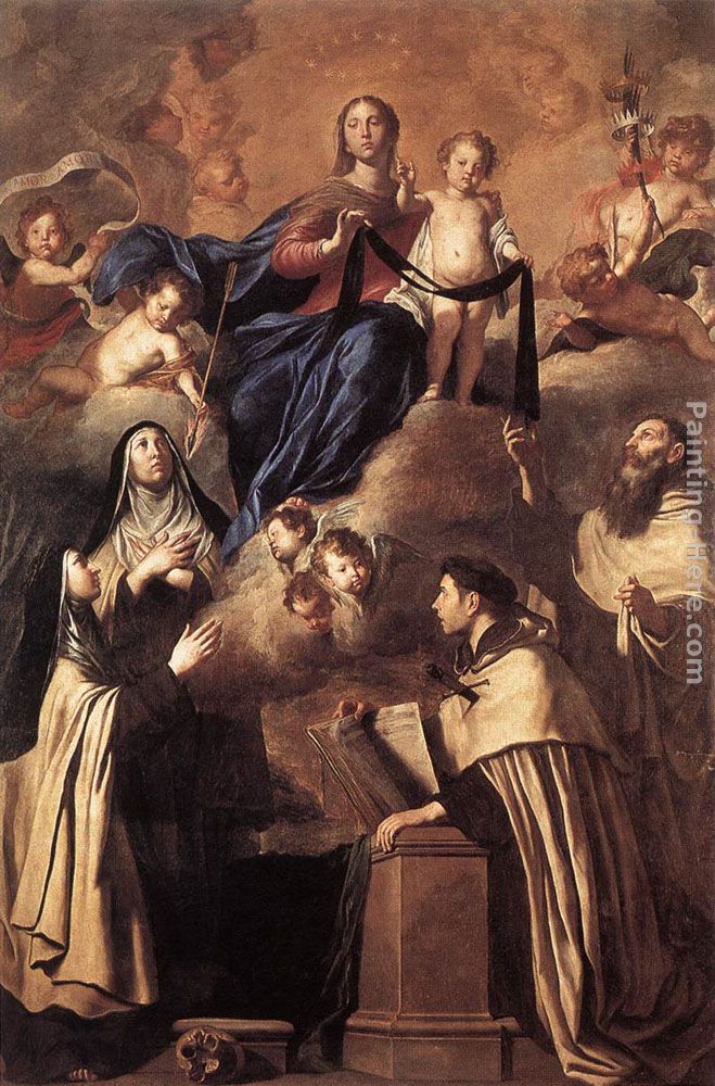 Our Lady of Mount Carmel painting - Pietro Novelli Our Lady of Mount Carmel art painting